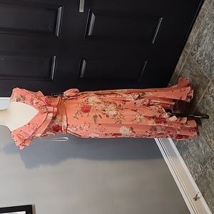 Jessica Howard floral print wrap ruffle dress NWT size 4P $168